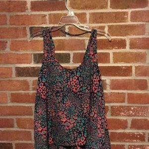 ASOS Leopard tank with open back and high/lo hem
